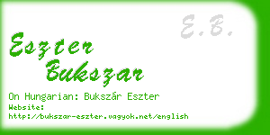 eszter bukszar business card